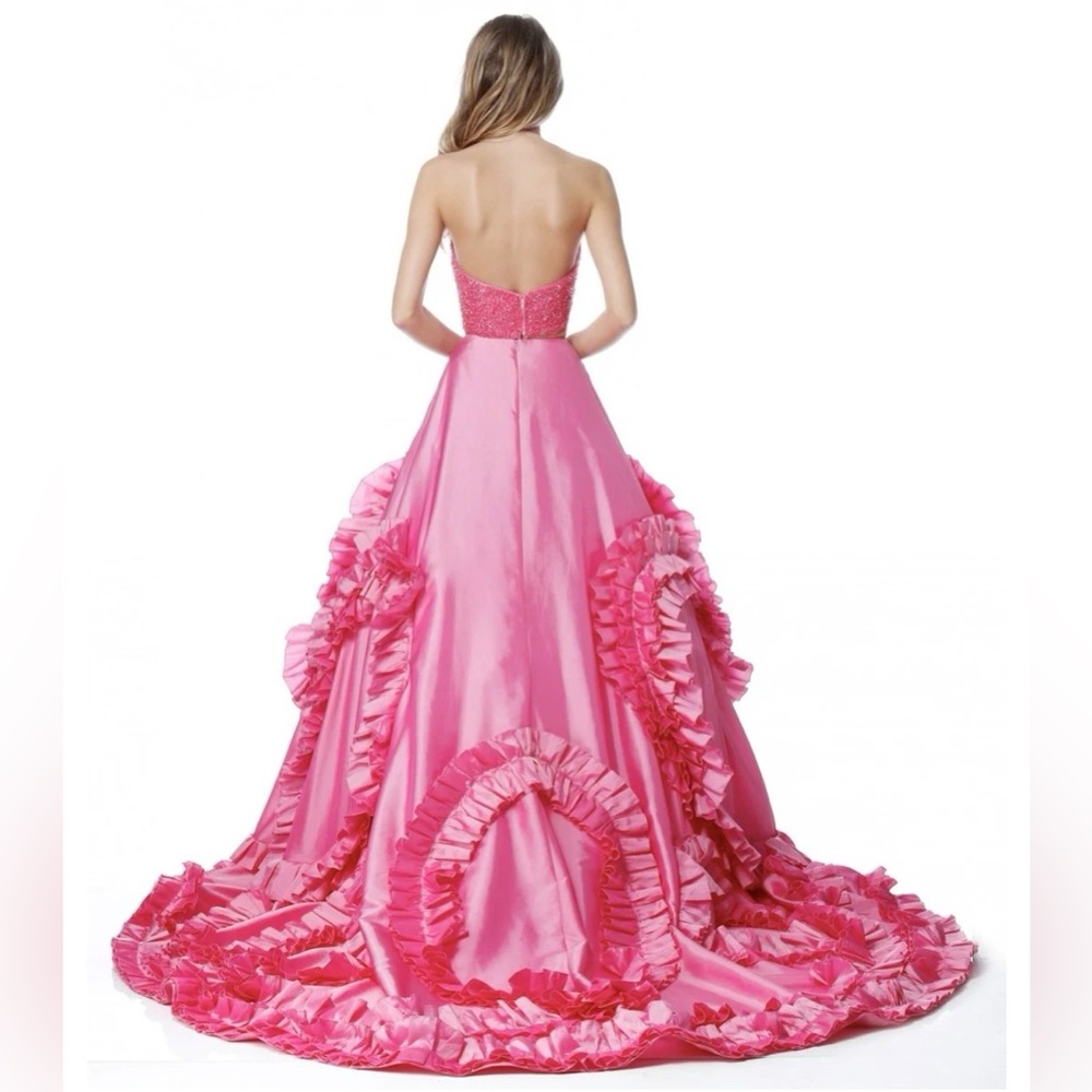 ISO Sherri Hill 2-piece halter dress in Pink